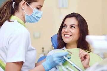 Patient in Tustin waiting for dental checkup